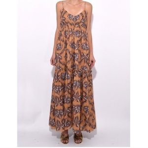 ZIMMERMANN Castile Maxi Tiered Dress Mushroom Floral